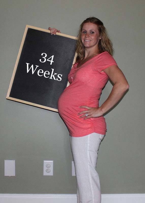 34 тиждень вагітності: що відбувається з плодом і що відчуває жінка